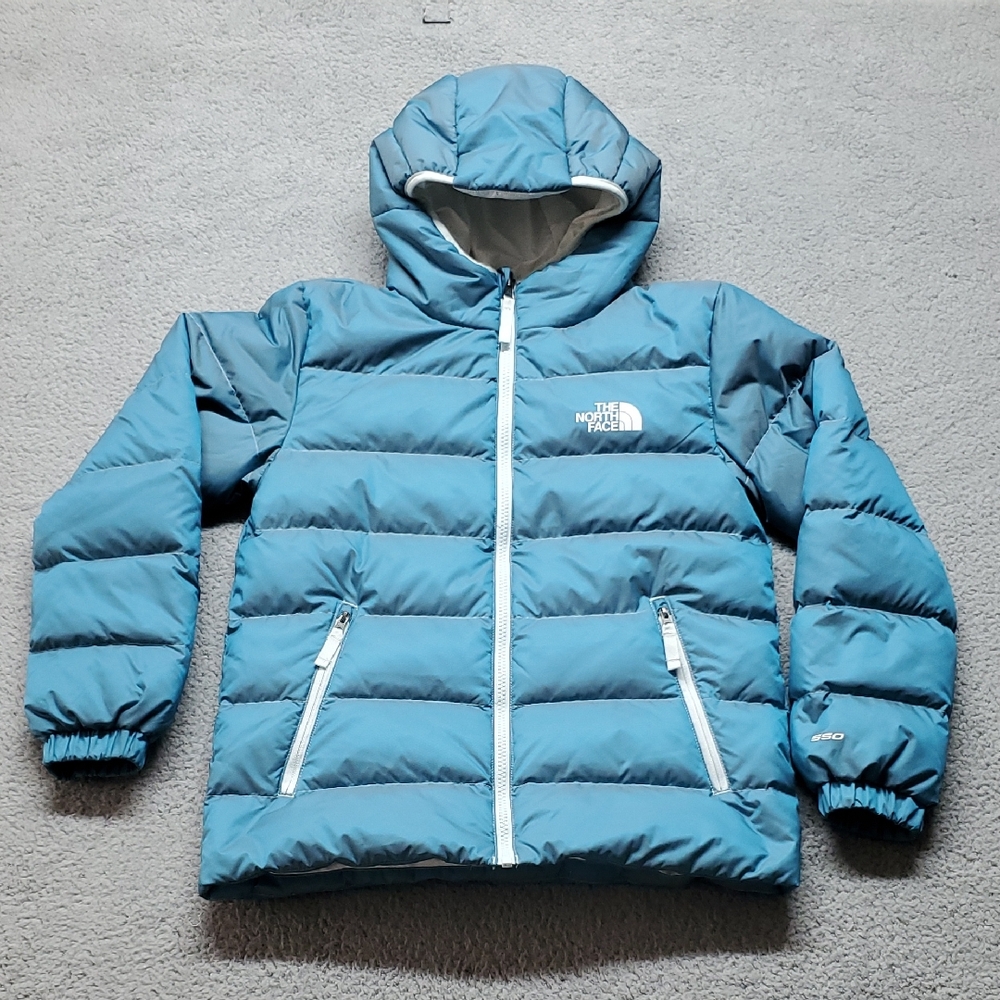 The North Face Youth Reversible Hooded Puffer Jacket Size L
